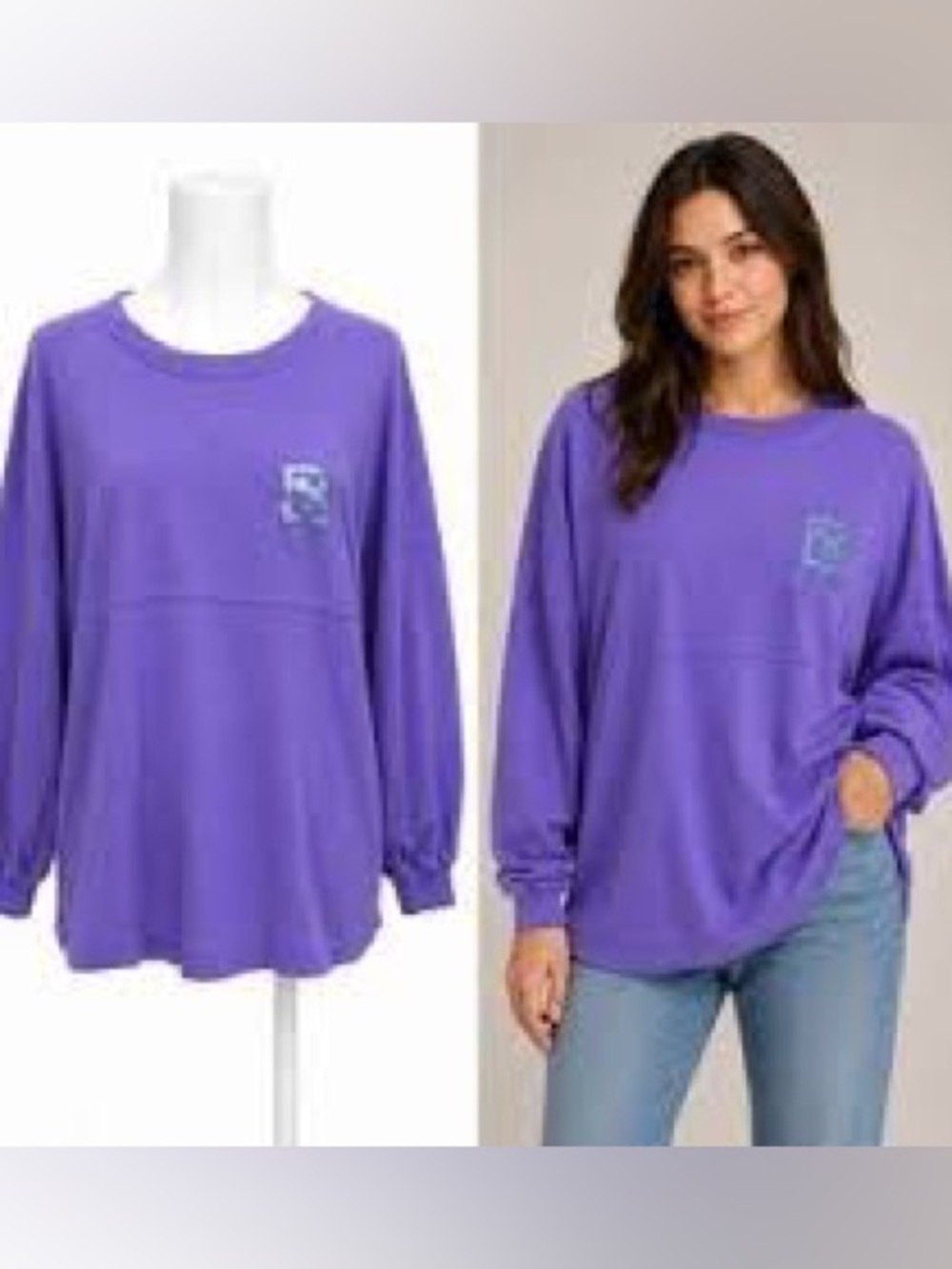 Disney Parks Spirit Jersey Purple Glitter Disneyland Est 1971 Shirt S